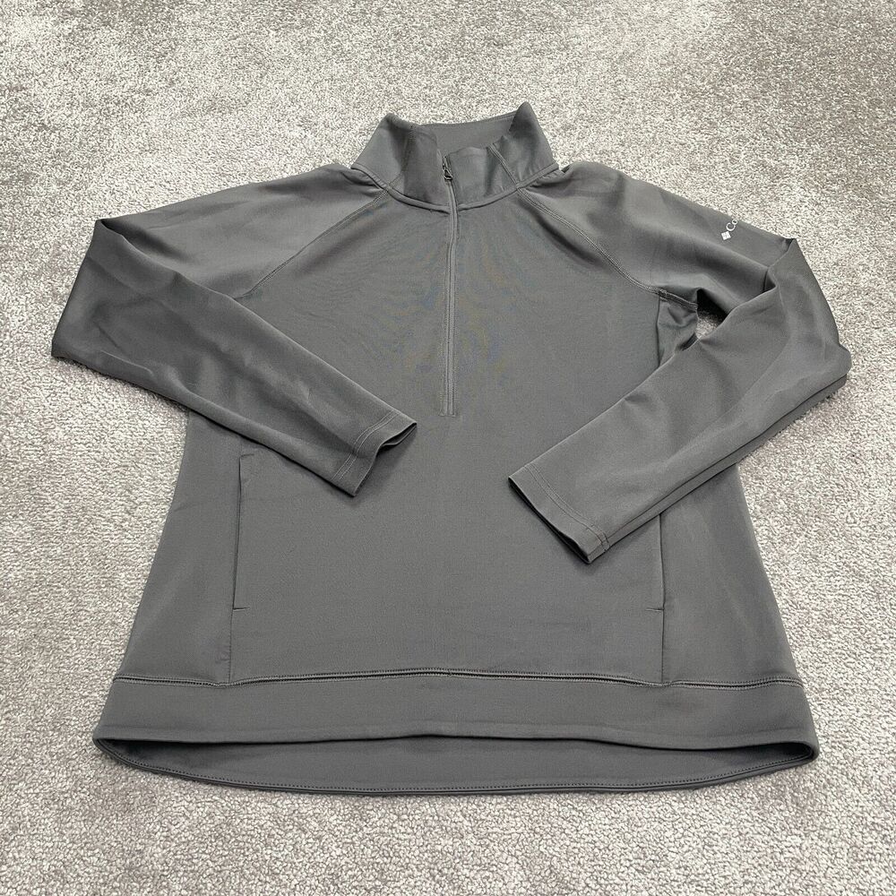 Columbia Savanna Hill Active Jacket Womens Small Dark Gray 1/2 Zip Outdoor Hike